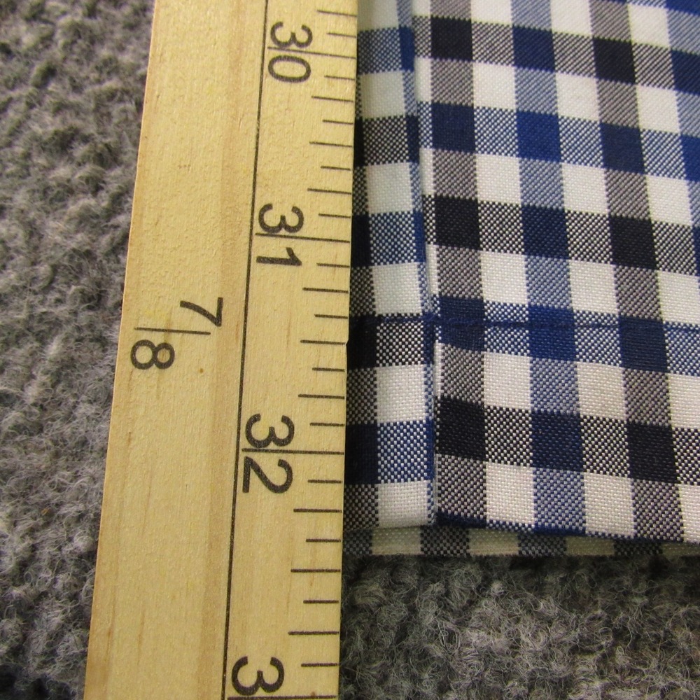 IZOD Golf Pants Mens 38x32 Blue Black Gingham Check Performance Retro Old Money - Picture 10 of 11